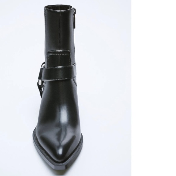 NWT Zara heeled cowboy boots size 8 - Picture 4 of 7